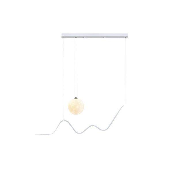 餐厅吊灯简约现代新款北欧网红波浪月球吧台茶室吊灯广东中山灯具,家装灯饰光源,智能吊灯,淘宝优惠券,粉丝福利购,淘宝优惠卷