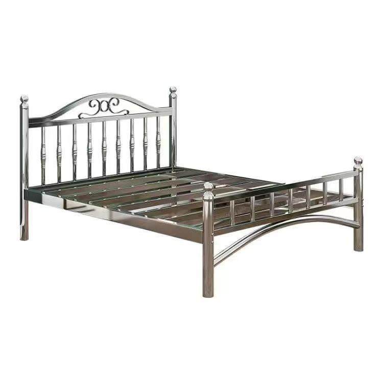 304加厚不锈钢床单人双人床出租房公寓现代简约小户型非铁艺床架,住宅家具,铁艺/钢木床,淘宝优惠券,粉丝福利购,淘宝优惠卷