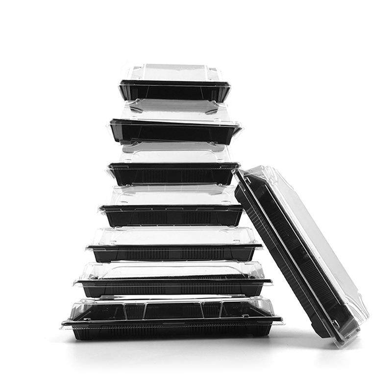 纯黑色寿司盒子印花寿司盒一次性外卖盒打包刺身拼盘整箱塑料盒,餐饮具,一次性餐盒,淘宝优惠券,粉丝福利购,淘宝优惠卷