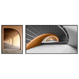 客厅装饰画现代轻奢建筑工业风构造挂画大气工业风沙发背景墙壁画