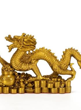 铜龙摆件工艺品铜青龙家居客厅玄关聚宝祥龙大号生肖龙摆工艺品