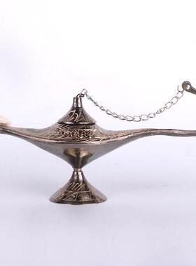 巴基斯坦铜器阿拉丁彩圈小神灯擦一擦让您实现每个愿望