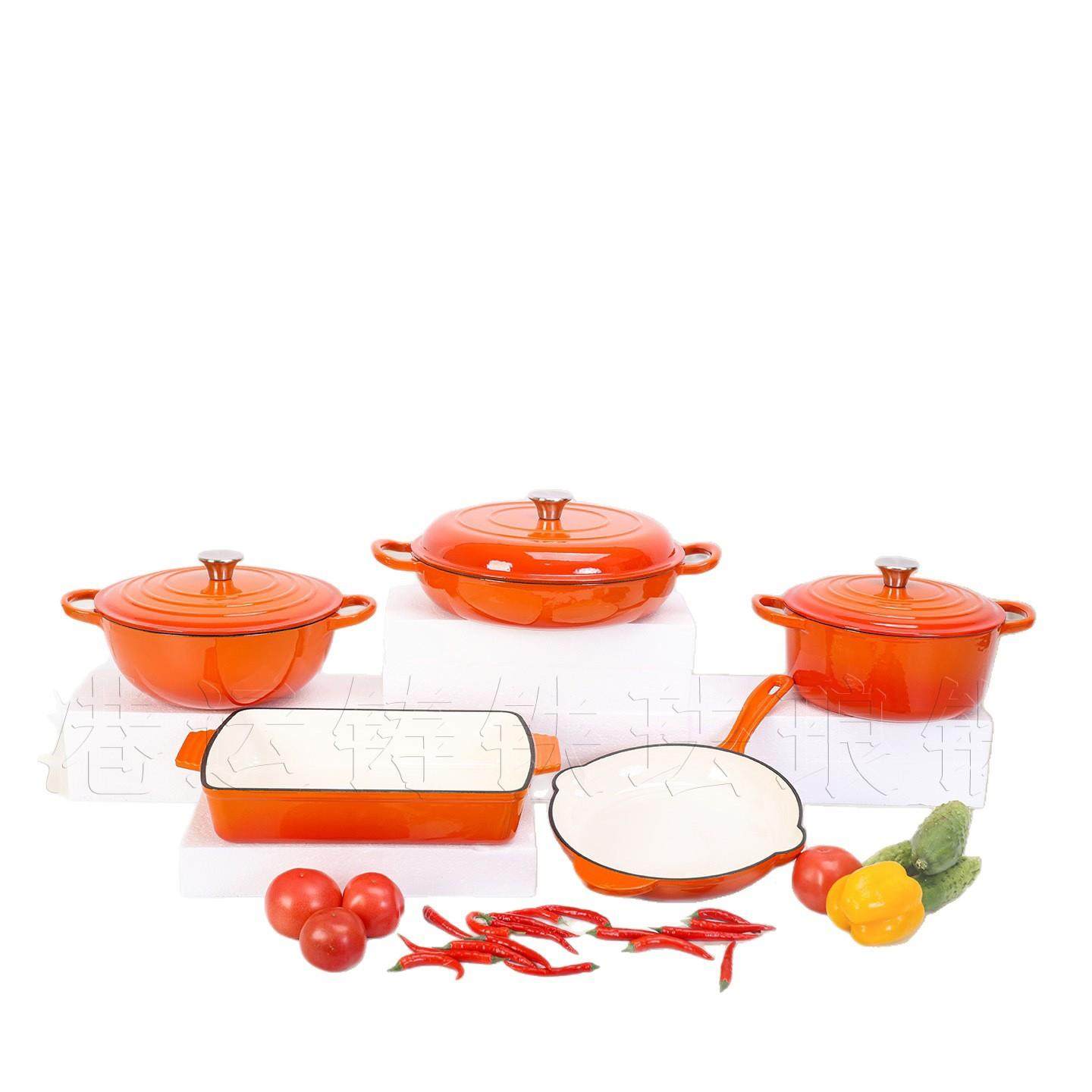 供应多色珐琅锅铸铁搪瓷炖锅平底煎锅方形烤盘铸铁材质内白色,厨房/烹饪用具,汤锅/汤桶/卤肉桶,淘宝优惠券,粉丝福利购,淘宝优惠卷