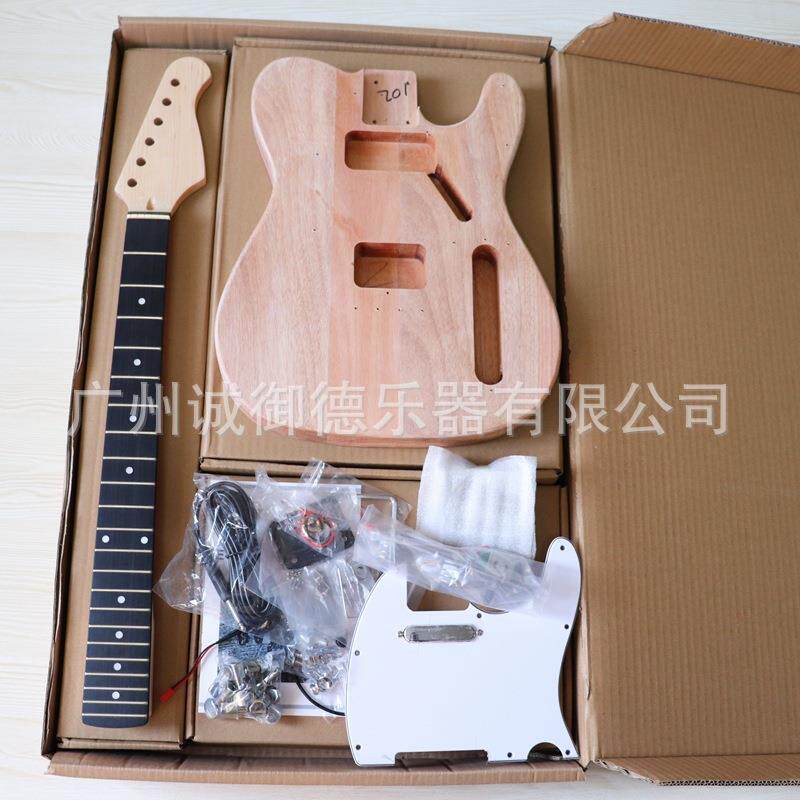 电吉他DIY半成品贝司组装改装吉他套装电吉他琴体琴颈加枫奥古木
