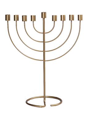 简约轻奢北欧烛台摆件婚礼拍摄道具欧式美式家用餐桌复古金属摆设