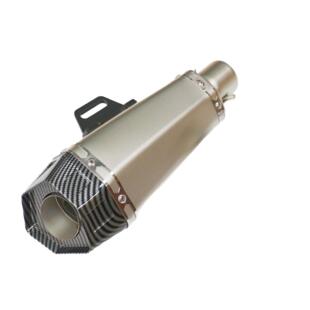 通用51mm摩托车排气管新款六角锥形金属排气管消声器