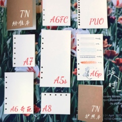 活页内页内芯替芯120g道林纸M5/A8/A7/A6per/A6FC/A6奇葩/A5s/PUO