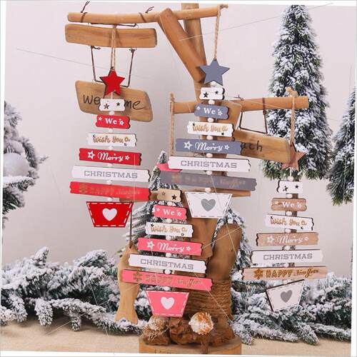 Christmas tree wooden ornaments Christmas tree ornaments