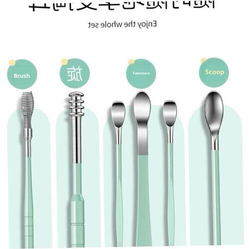 6PCS Ear Cleaner Wax Removal Tool Earpick Sticks Earwax Remo