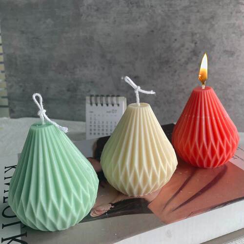 3D Pear Candle Silicone Mould Scented Candle Casting Mold Ha