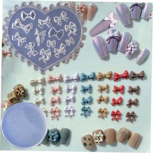 Tiny Beads Flower Bear Leaf Shell Dolphin Beauty Nail Art Re