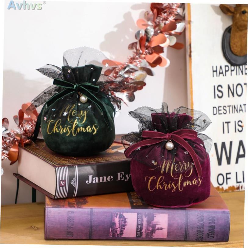 Christmas Apple gift bag ornament children's candy bag糖