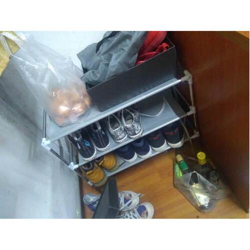 fold combination hanger shoe rack frame storage organizer