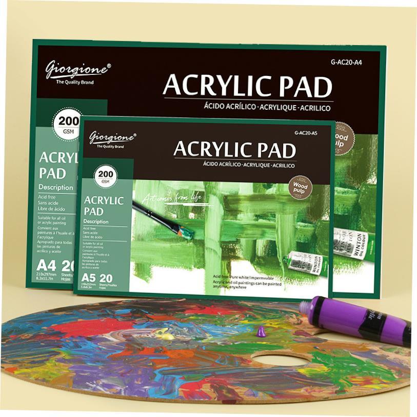 a3a4a5 acrylic paint paper pad丙烯画本布纹纸oil drawing book