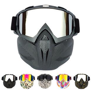 Ski Glasses with Removable Face Mask Anti-Fog Skiing