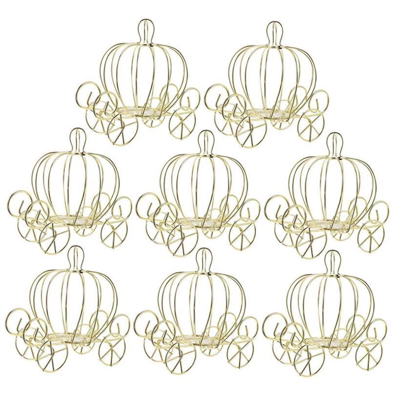 8pcs Pumpkin Carriage Centerpiece Candy Holder Halloween