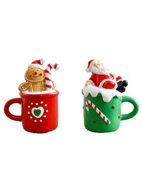 Small Cute Xmas Statue Decorative Bathroom Cabinet Window