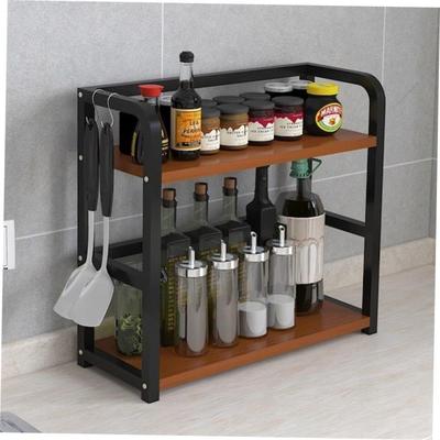 Kitchen Shelf Spice Rack table top condiment corner rack oil