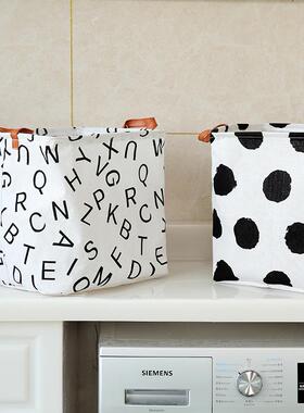 Cotton Linen Laundry Basket Square Dirty Clothes Toys Foldin