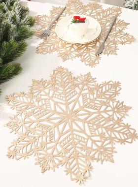 Christmas Snowflake Placemats Merry Christmas Decoration