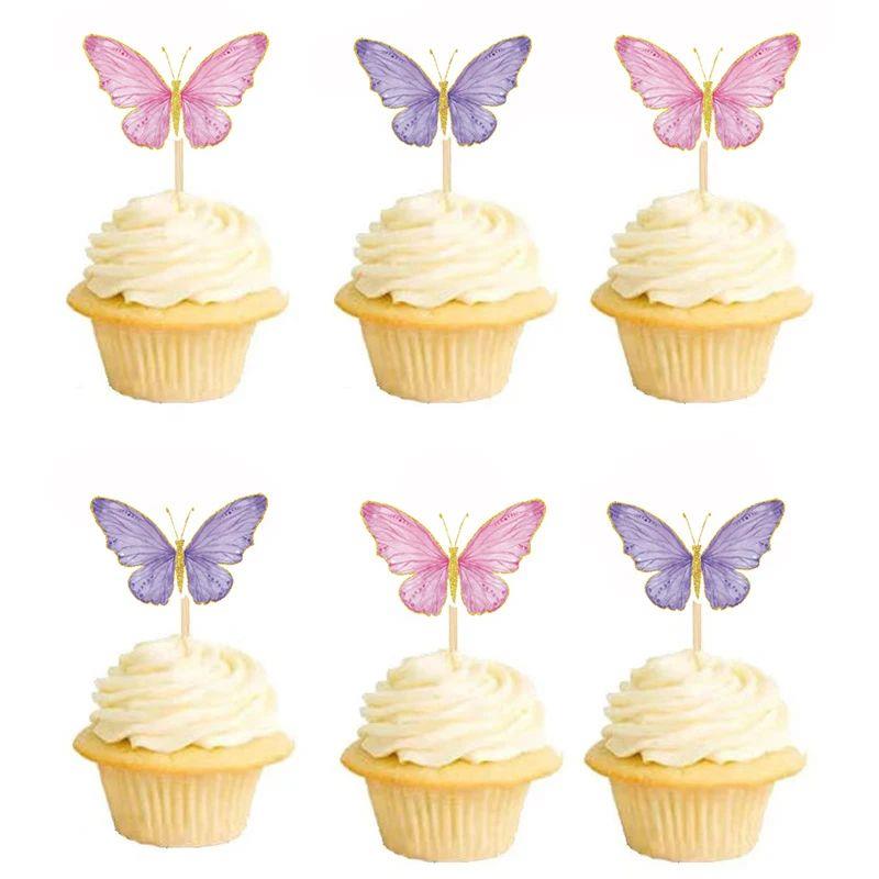 10个蜜蜂蝴蝶向日葵蛋糕装饰