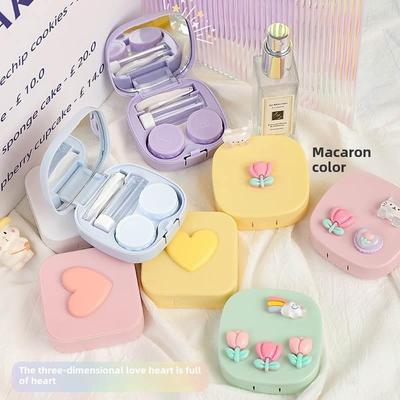 Contact lens case leak proof portable female beauty pupil bo