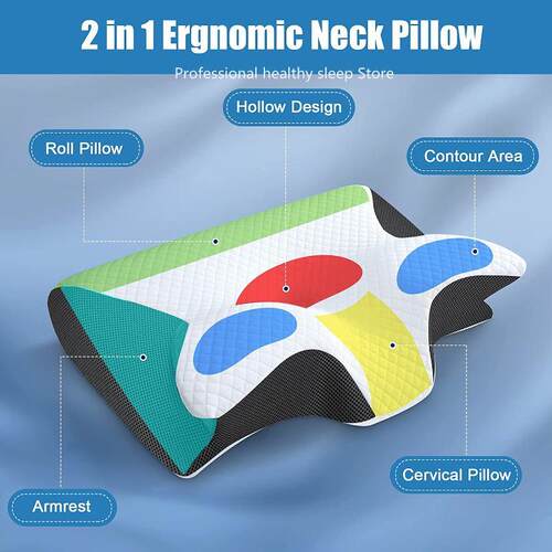 Cervical Memory Foam Pillow Contour Pillow for Neck and Sho