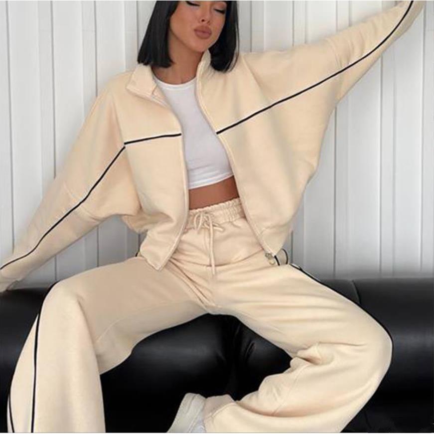 INS欧美运动服卫衣长裤套装女 hoodie pants tracksuit set women