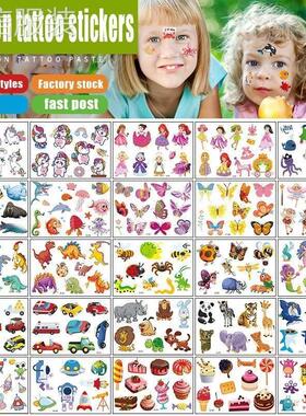 12 Pack Fake Tattoo Stickers Cartoon Temporary Tattoos Kids0