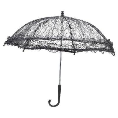 Ladies Umbrella Clear Wedding Gothic Black Dress Bride
