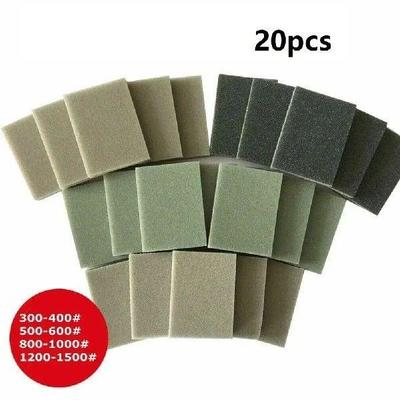 10/20Pcs Sandpaper Sponge Pads Grits