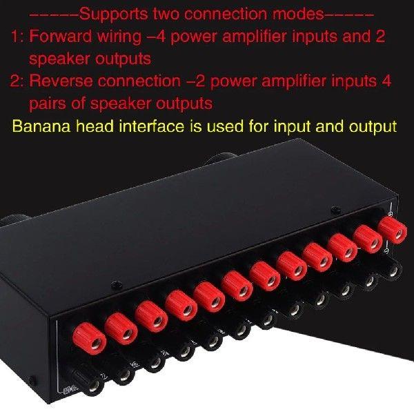 LYNEPaUalO Amplifier Speaker Selector Switch Switcher 4