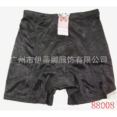 厂家高腰美体提臀裤加棉垫假屁平角蕾丝丰臀裤88008 Padded panty