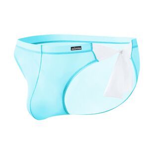 性感男士三角裤侧腰系绳绑带内裤运动低腰超薄透明无痕高叉内裤男