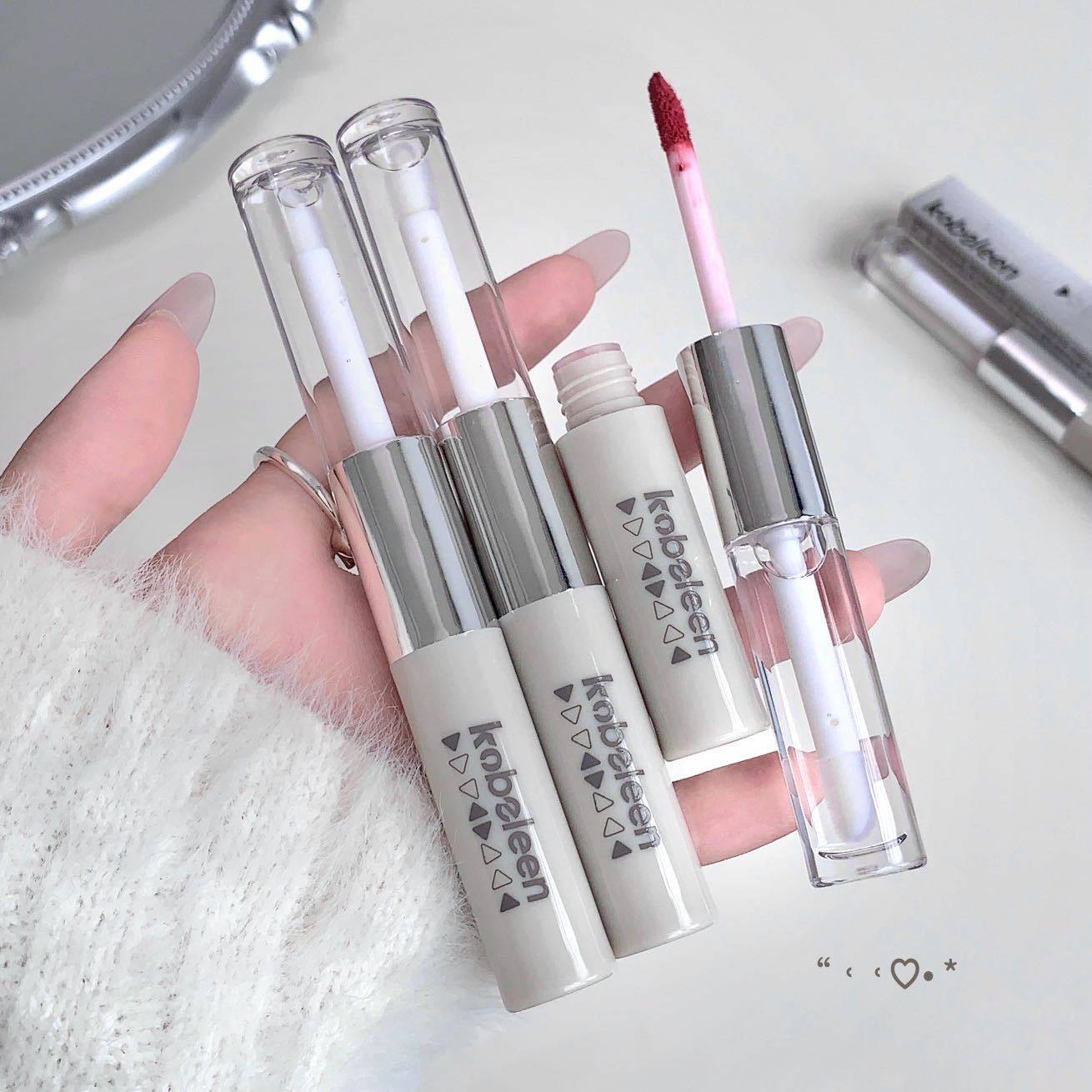 kobeleen双效炫色双头唇釉持妆水光玻璃嘟嘟哑光雾面两用叠涂口红