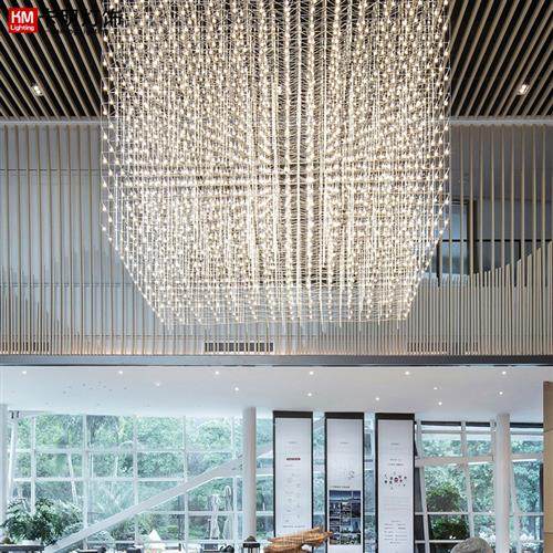 后现代光立方满天星灯大型创意别墅大厅灯售楼部沙盘工程吊灯