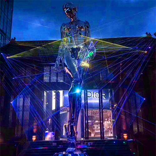 成都大型不锈钢镜面拉丝面雕塑户外园林景观公园广场摆件雕塑像