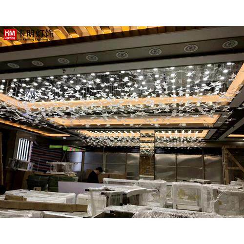 定制珠宝店蝴蝶装饰挂件吊灯售楼部沙盘样板房酒店大厅琉璃玻璃灯