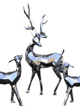 玻璃纤维雕塑定制卡通动物户外大型不锈钢雕塑公园广场铸铜人物摆