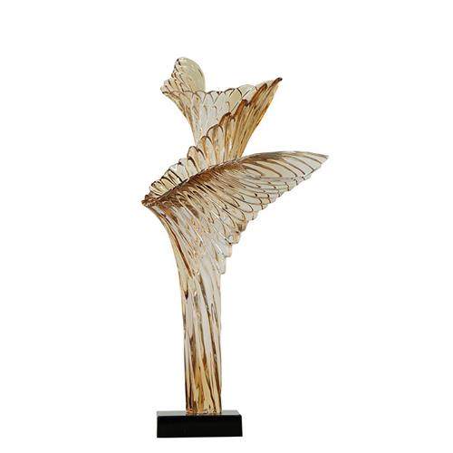 透明树脂雕塑轻奢装饰品酒店样板房软装抽象人物雕塑玄关摆件现代