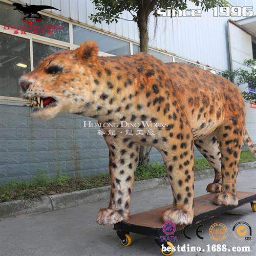仿真猎豹豹子形态造型逼真动物机械模型自贡大型动物生产厂家