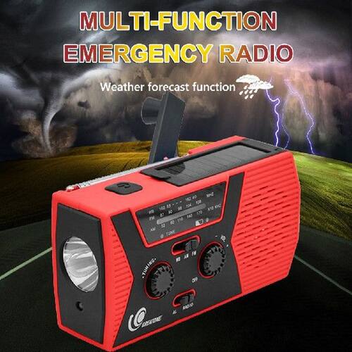 Alat Darurat Luar Ruangan Tenaga Matahari Radio Engkol