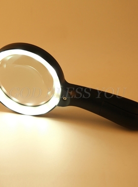Lighted Magnifying Glass-10X Hand held Large Reading Magnify