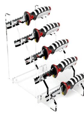Knives Display Stand Plate 5 Slots Clear Knives Display