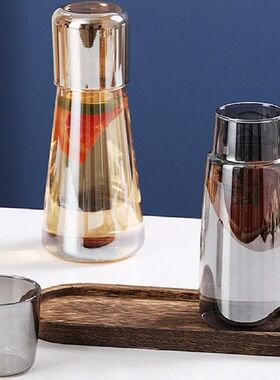 Glass Water Bottle with Glass Cup Set Water Bottles