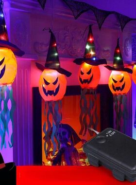 5x 10ft Halloween Pumpkin Lights Decorations Glowing Wizard