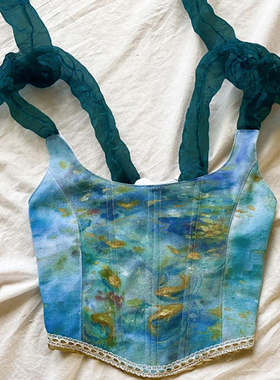 Camisole Cropped Navel Slim Tank Top 吊带露脐修身绑带小背心