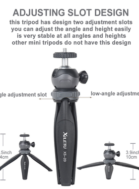 XILET XS-20 Mini Tabletop Tripod Desktop Phone Holder Stand
