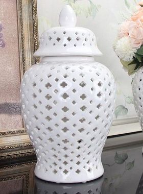 Ceramic Ginger Jar Vase Decorative Universal Porcelain Jar