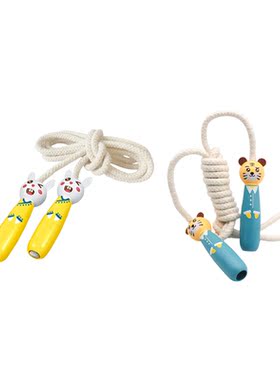 Adjustable Kids Jump Ropes Wood Handle Sport Bodybuilding